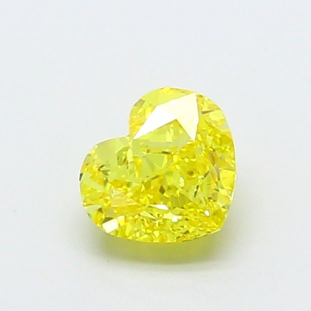Loose Diamond - HEART 1.02ct Fancy Vivid Yellow VVS2: Loose Diamond - HEART 1.02ct Fancy Vivid Yellow VVS2 Source: This is a real non-mined Diamond that has been grown in a lab Shape: HEART Carats: 1.02 Color: Fancy Vivid Yellow Certification: IGI Video: