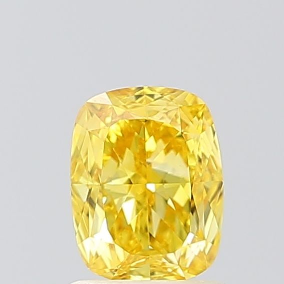Loose Diamond - CUSHION MODIFIED 1.0ct Fancy Vivid Yellow VS1: Loose Diamond - CUSHION MODIFIED 1.0ct Fancy Vivid Yellow VS1 Source: This is a real non-mined Diamond that has been grown in a lab Shape: CUSHION MODIFIED Carats: 1.0 Color: Fancy Vivid Yellow Certif