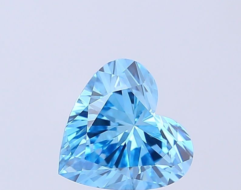 Loose Diamond - HEART 1.57ct Fancy Vivid Blue VVS2: Loose Diamond - HEART 1.57ct Fancy Vivid Blue VVS2 Source: This is a real non-mined Diamond that has been grown in a lab Shape: HEART Carats: 1.57 Color: Fancy Vivid Blue Certification: IGI Video: