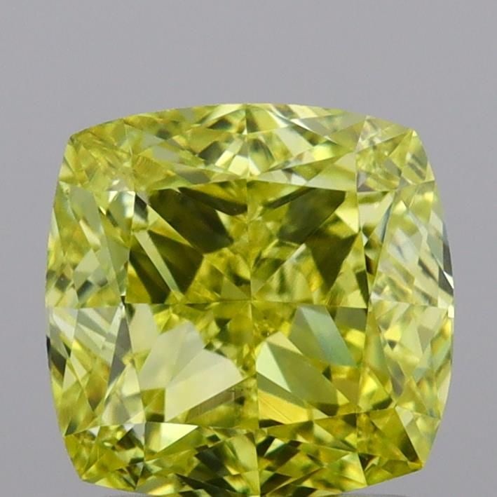 Loose Diamond - CUSHION MODIFIED 1.54ct Fancy Intense Yellow VS2: Loose Diamond - CUSHION MODIFIED 1.54ct Fancy Intense Yellow VS2 Source: This is a real non-mined Diamond that has been grown in a lab Shape: CUSHION MODIFIED Carats: 1.54 Color: Fancy Intense Yellow 