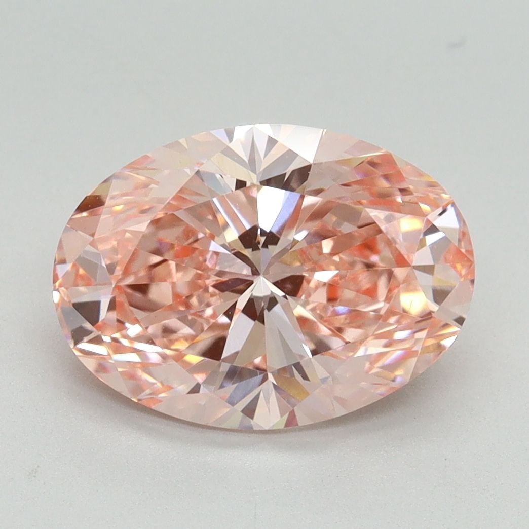Loose Diamond - OVAL 3.0ct Fancy Vivid Pink VS1: Loose Diamond - OVAL 3.0ct Fancy Vivid Pink VS1 Source: This is a real non-mined Diamond that has been grown in a lab Shape: OVAL Carats: 3.0 Color: Fancy Vivid Pink Certification: IGI Video: