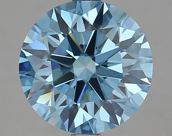 Ideal Loose Diamond - ROUND 2.95ct Fancy Vivid Blue VVS1: Ideal Loose Diamond - ROUND 2.95ct Fancy Vivid Blue VVS1 Source: This is a real non-mined Diamond that has been grown in a lab Shape: ROUND Carats: 2.95 Color: Fancy Vivid Blue Certification: IGI Vide