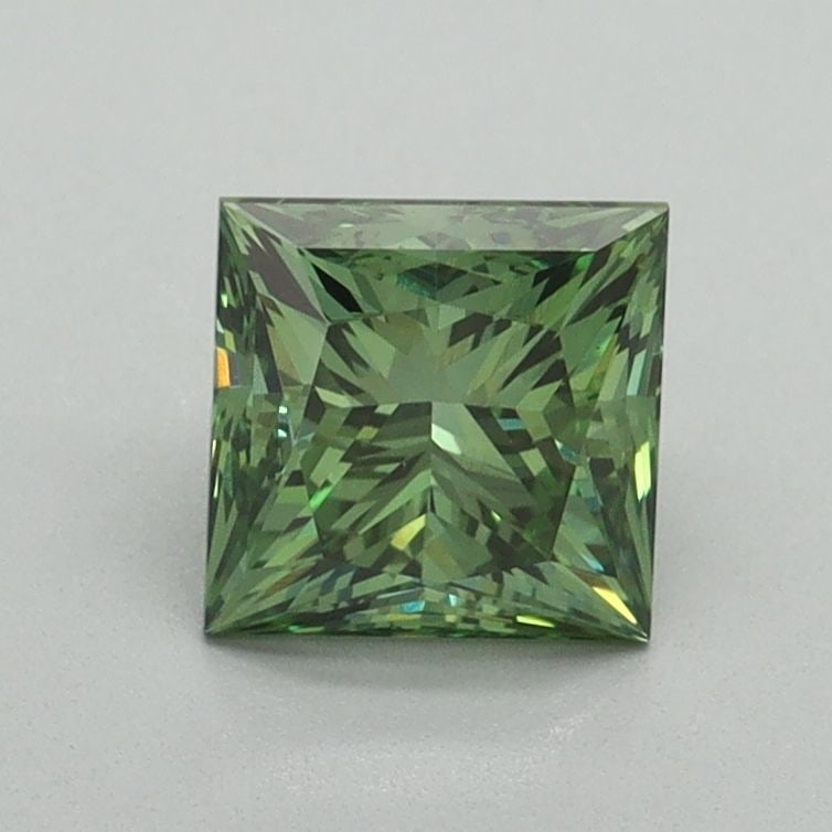Loose Diamond - PRINCESS 1.08ct Fancy Vivid Green VS1: Loose Diamond - PRINCESS 1.08ct Fancy Vivid Green VS1 Source: This is a real non-mined Diamond that has been grown in a lab Shape: PRINCESS Carats: 1.08 Color: Fancy Vivid Green Certification: IGI Vid