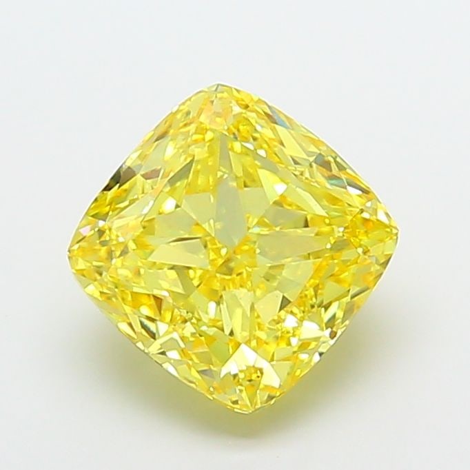 Loose Diamond - CUSHION MODIFIED 7.03ct Fancy Vivid Yellow VS1: Loose Diamond - CUSHION MODIFIED 7.03ct Fancy Vivid Yellow VS1 Source: This is a real non-mined Diamond that has been grown in a lab Shape: CUSHION MODIFIED Carats: 7.03 Color: Fancy Vivid Yellow Cert
