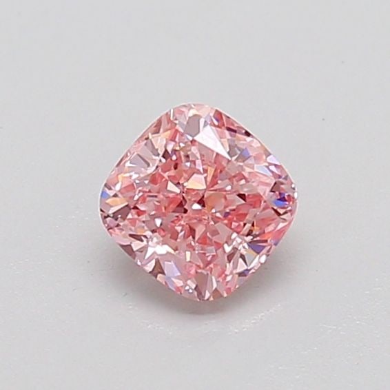 Loose Diamond - CUSHION MODIFIED 0.4ct Fancy Intense Pink VS2: Loose Diamond - CUSHION MODIFIED 0.4ct Fancy Intense Pink VS2 Source: This is a real non-mined Diamond that has been grown in a lab Shape: CUSHION MODIFIED Carats: 0.4 Color: Fancy Intense Pink Certif