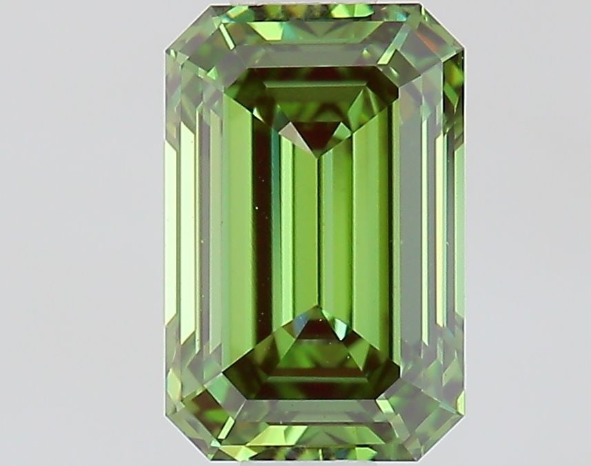 Loose Diamond - EMERALD 0.91ct Fancy Vivid Green VVS2: Loose Diamond - EMERALD 0.91ct Fancy Vivid Green VVS2 Source: This is a real non-mined Diamond that has been grown in a lab Shape: EMERALD Carats: 0.91 Color: Fancy Vivid Green Certification: IGI Vide