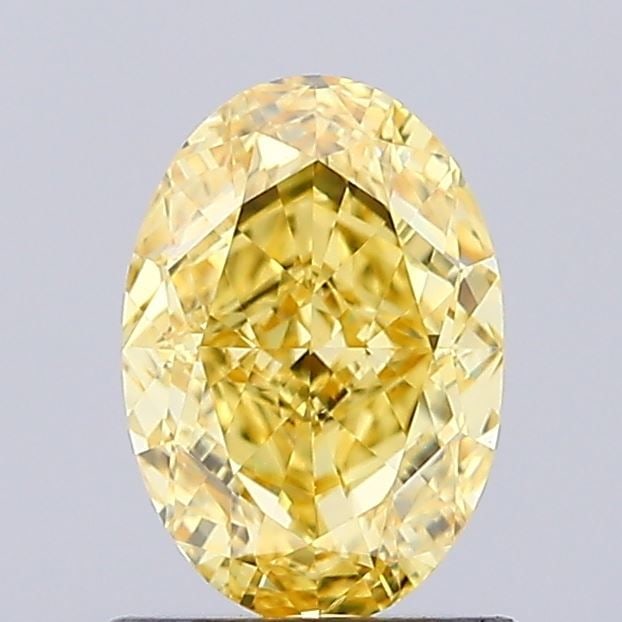 Loose Diamond - OVAL 1.04ct Fancy Intense Yellow VS1: Loose Diamond - OVAL 1.04ct Fancy Intense Yellow VS1 Source: This is a real non-mined Diamond that has been grown in a lab Shape: OVAL Carats: 1.04 Color: Fancy Intense Yellow Certification: IGI Video
