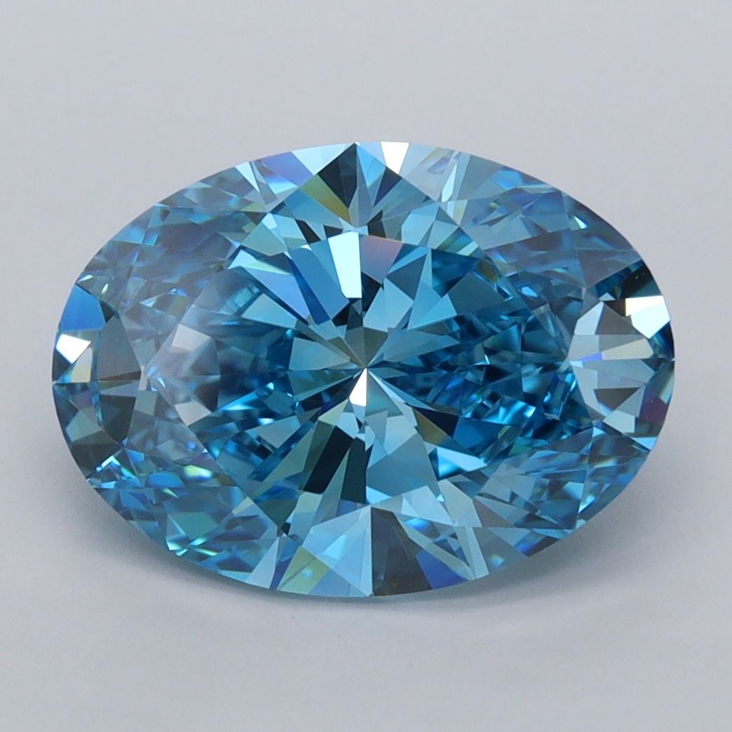 Loose Diamond - OVAL 3.53ct Fancy Vivid Blue VVS2: Loose Diamond - OVAL 3.53ct Fancy Vivid Blue VVS2 Source: This is a real non-mined Diamond that has been grown in a lab Shape: OVAL Carats: 3.53 Color: Fancy Vivid Blue Certification: IGI Video: