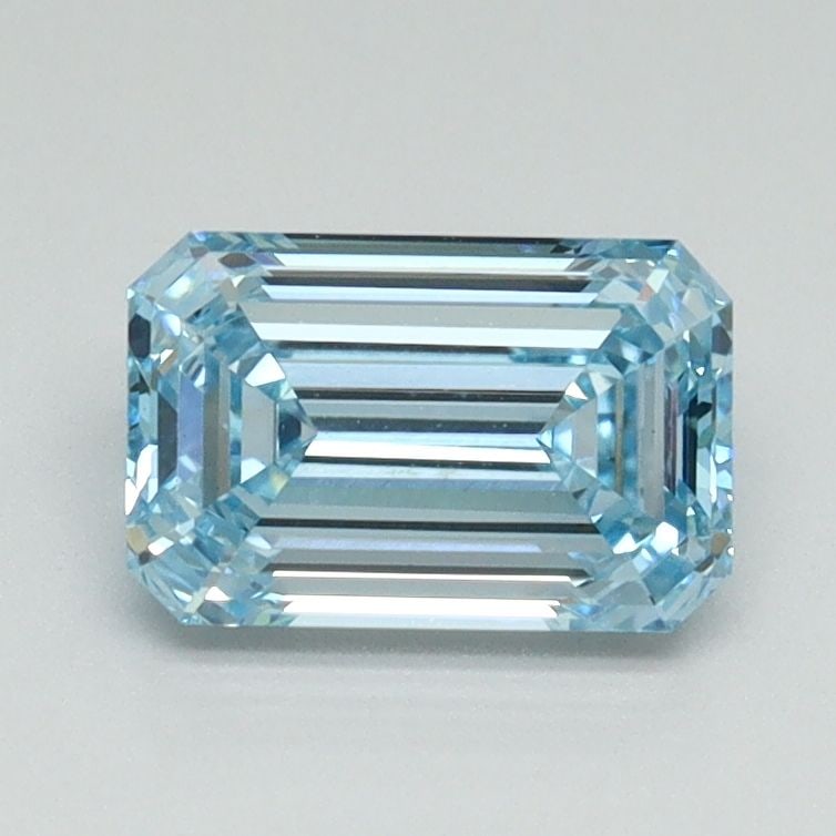 Loose Diamond - EMERALD 1.11ct Fancy Vivid Blue VVS2: Loose Diamond - EMERALD 1.11ct Fancy Vivid Blue VVS2 Source: This is a real non-mined Diamond that has been grown in a lab Shape: EMERALD Carats: 1.11 Color: Fancy Vivid Blue Certification: IGI