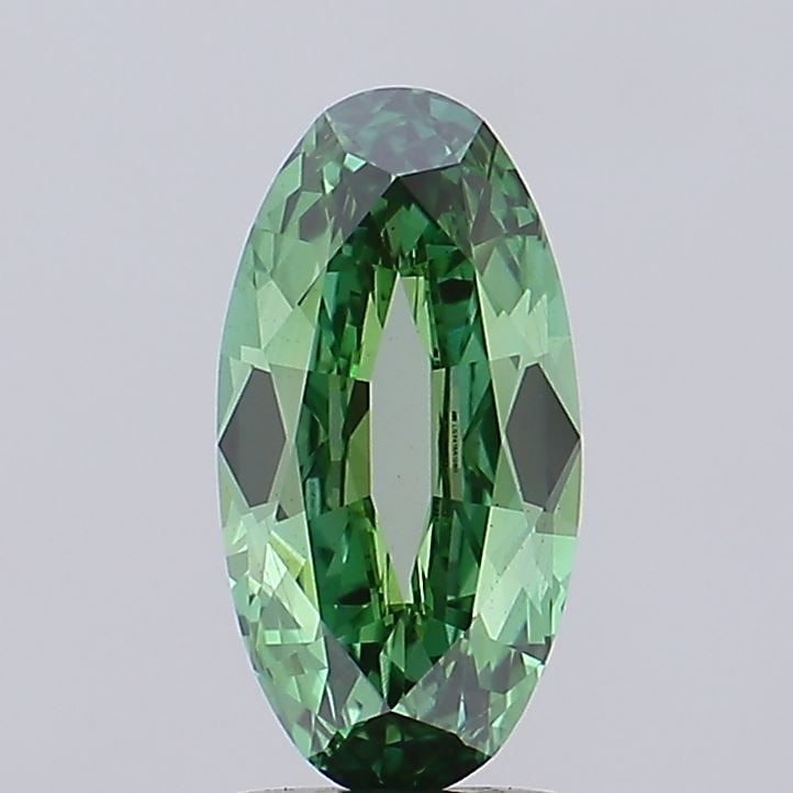 Loose Diamond - OVAL 2.04ct Fancy Vivid Green VS1: Loose Diamond - OVAL 2.04ct Fancy Vivid Green VS1 Source: This is a real non-mined Diamond that has been grown in a lab Shape: OVAL Carats: 2.04 Color: Fancy Vivid Green Certification: IGI Video: