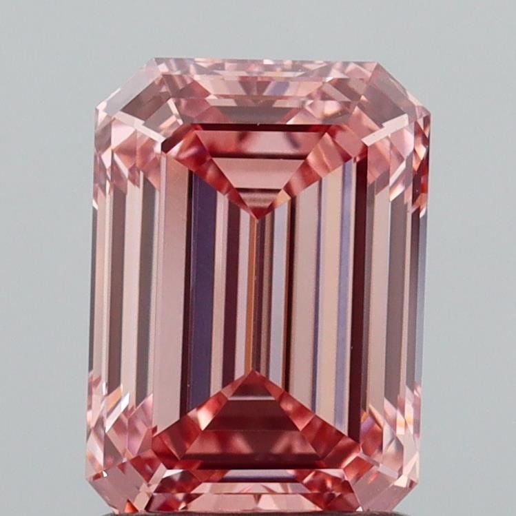 Loose Diamond - EMERALD 1.56ct Fancy Vivid Pink VVS2: Loose Diamond - EMERALD 1.56ct Fancy Vivid Pink VVS2 Source: This is a real non-mined Diamond that has been grown in a lab Shape: EMERALD Carats: 1.56 Color: Fancy Vivid Pink Certification: IGI Video: