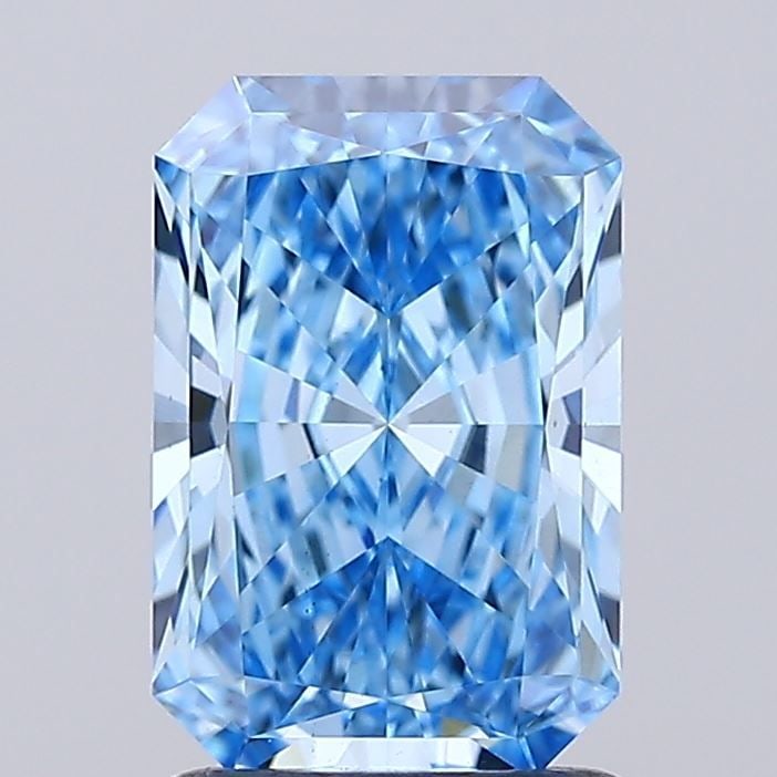Loose Diamond - RADIANT 1.6ct Fancy Vivid Blue VS1: Loose Diamond - RADIANT 1.6ct Fancy Vivid Blue VS1 Source: This is a real non-mined Diamond that has been grown in a lab Shape: RADIANT Carats: 1.6 Color: Fancy Vivid Blue Certification: IGI Video:
