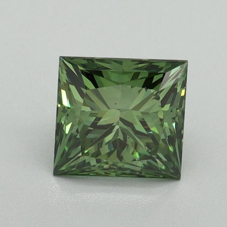 Loose Diamond - PRINCESS 1.11ct Fancy Vivid Green VS1: Loose Diamond - PRINCESS 1.11ct Fancy Vivid Green VS1 Source: This is a real non-mined Diamond that has been grown in a lab Shape: PRINCESS Carats: 1.11 Color: Fancy Vivid Green Certification: IGI Vid