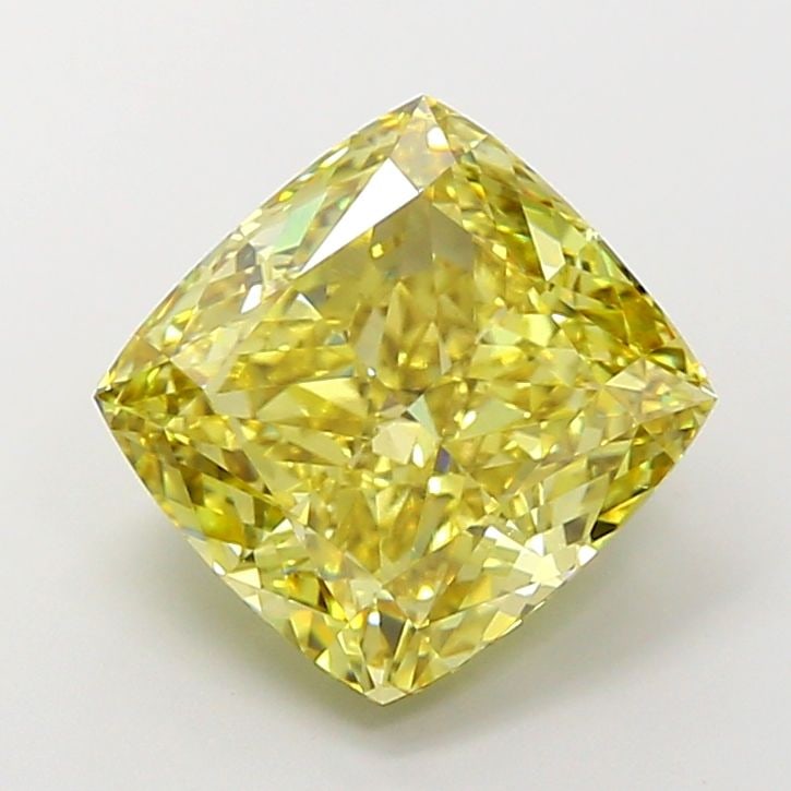 Loose Diamond - CUSHION MODIFIED 7.2ct Fancy Intense Yellow VVS2: Loose Diamond - CUSHION MODIFIED 7.2ct Fancy Intense Yellow VVS2 Source: This is a real non-mined Diamond that has been grown in a lab Shape: CUSHION MODIFIED Carats: 7.2 Color: Fancy Intense Yellow C