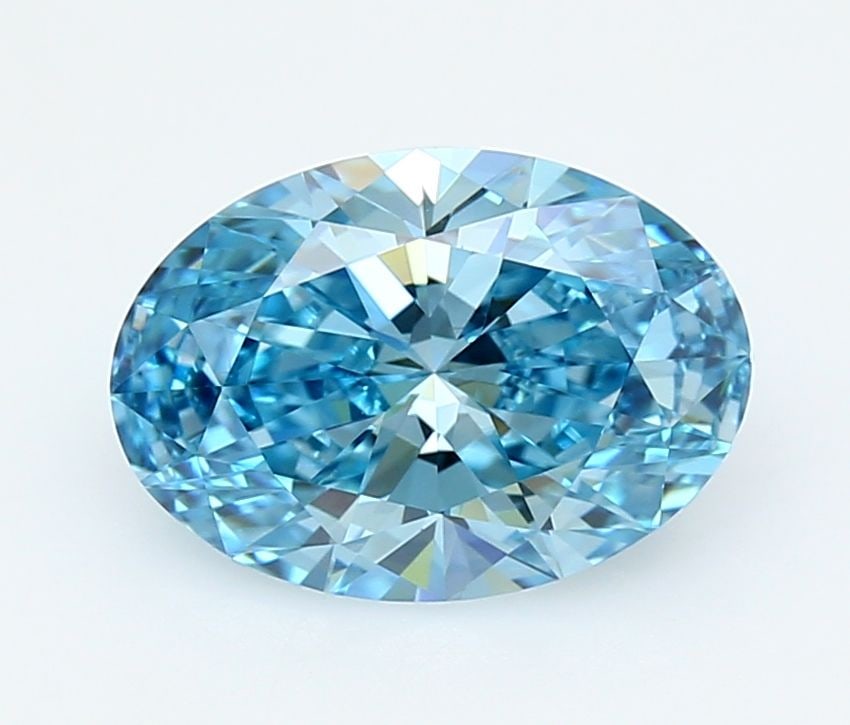 Loose Diamond - OVAL 2.5ct Fancy Vivid Blue VVS2: Loose Diamond - OVAL 2.5ct Fancy Vivid Blue VVS2 Source: This is a real non-mined Diamond that has been grown in a lab Shape: OVAL Carats: 2.5 Color: Fancy Vivid Blue Certification: IGI Video: Video