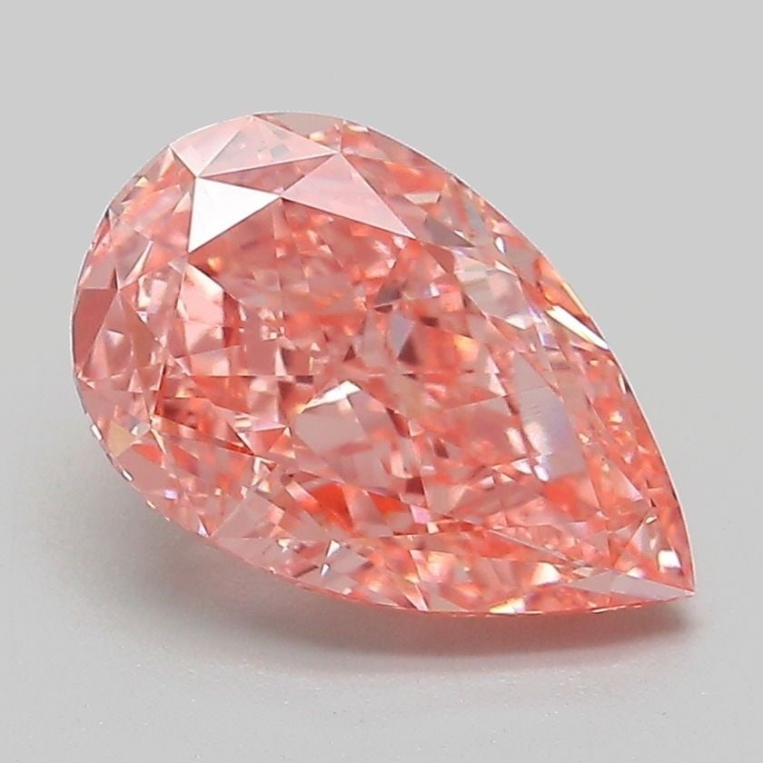 Loose Diamond - PEAR 2.42ct Fancy Vivid Pink VS1: Loose Diamond - PEAR 2.42ct Fancy Vivid Pink VS1 Source: This is a real non-mined Diamond that has been grown in a lab Shape: PEAR Carats: 2.42 Color: Fancy Vivid Pink Certification: IGI Video: