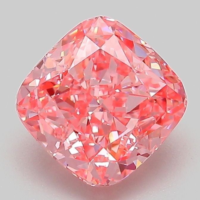 Loose Diamond - CUSHION MODIFIED 2.03ct Fancy Vivid Pink VS1: Loose Diamond - CUSHION MODIFIED 2.03ct Fancy Vivid Pink VS1 Source: This is a real non-mined Diamond that has been grown in a lab Shape: CUSHION MODIFIED Carats: 2.03 Color: Fancy Vivid Pink Certific