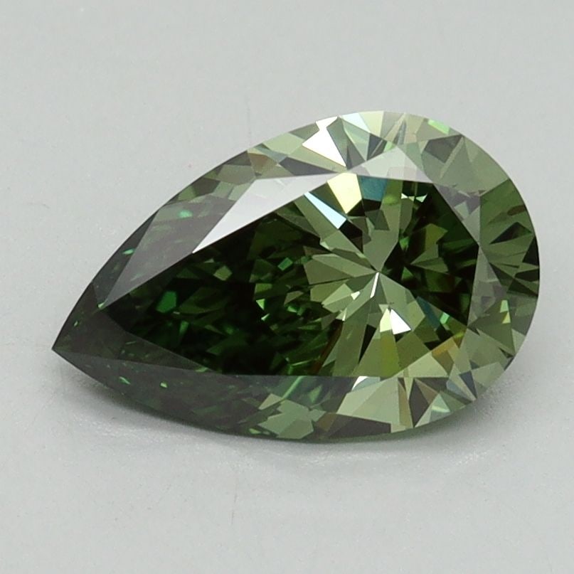 Loose Diamond - PEAR 1.19ct Fancy Vivid Green VS1: Loose Diamond - PEAR 1.19ct Fancy Vivid Green VS1 Source: This is a real non-mined Diamond that has been grown in a lab Shape: PEAR Carats: 1.19 Color: Fancy Vivid Green Certification: IGI Video: