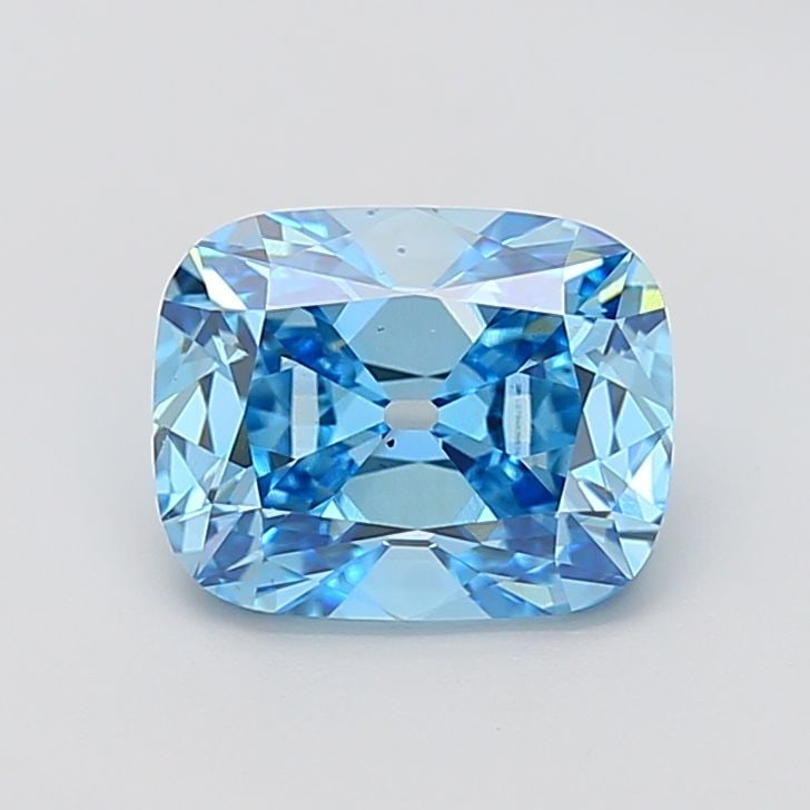 Loose Diamond - CUSHION BRILLIANT 3.03ct Fancy Vivid Blue VS2: Loose Diamond - CUSHION BRILLIANT 3.03ct Fancy Vivid Blue VS2 Source: This is a real non-mined Diamond that has been grown in a lab Shape: CUSHION BRILLIANT Carats: 3.03 Color: Fancy Vivid Blue Certif