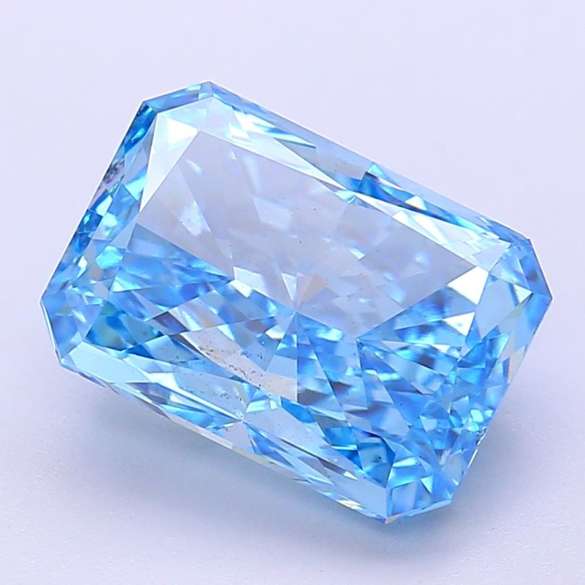 Loose Diamond - RADIANT 5.0ct Fancy Vivid Blue SI1: Loose Diamond - RADIANT 5.0ct Fancy Vivid Blue SI1 Source: This is a real non-mined Diamond that has been grown in a lab Shape: RADIANT Carats: 5.0 Color: Fancy Vivid Blue Certification: IGI Video: