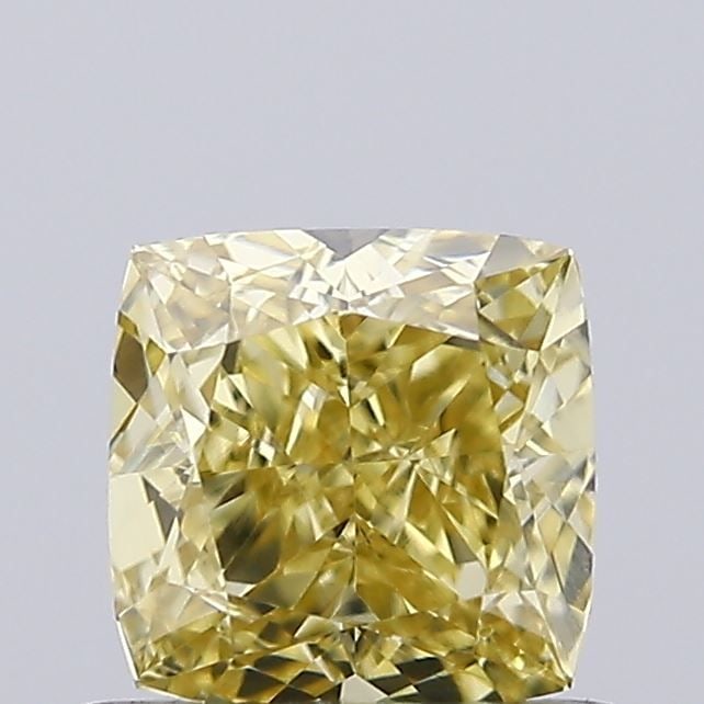 Loose Diamond - CUSHION BRILLIANT 0.57ct Fancy Intense Yellow VS1: Loose Diamond - CUSHION BRILLIANT 0.57ct Fancy Intense Yellow VS1 Source: This is a real non-mined Diamond that has been grown in a lab Shape: CUSHION BRILLIANT Carats: 0.57 Color: Fancy Intense Yello