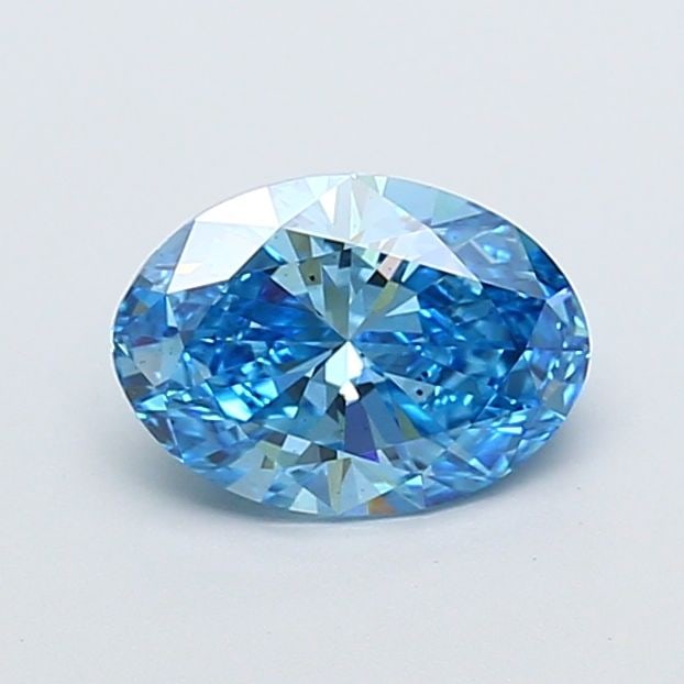 Loose Diamond - OVAL 1.51ct Fancy Vivid Blue SI1: Loose Diamond - OVAL 1.51ct Fancy Vivid Blue SI1 Source: This is a real non-mined Diamond that has been grown in a lab Shape: OVAL Carats: 1.51 Color: Fancy Vivid Blue Certification: IGI Video: