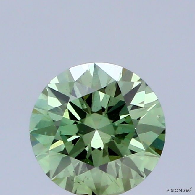 Loose Diamond - ROUND 0.58ct Fancy Vivid Green SI1: Loose Diamond - ROUND 0.58ct Fancy Vivid Green SI1 Source: This is a real non-mined Diamond that has been grown in a lab Shape: ROUND Carats: 0.58 Color: Fancy Vivid Green Certification: IGI Video: