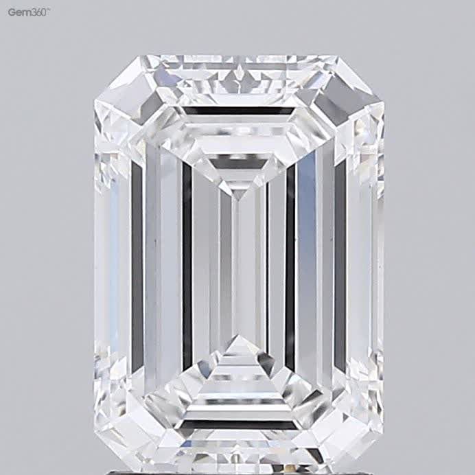 Loose Diamond - EMERALD 1.82ct E VS1: Loose Diamond - EMERALD 1.82ct E VS1 Source: This is a real non-mined Diamond that has been grown in a lab Shape: EMERALD Carats: 1.82 Color: E Clarity: VS1 Certification: GIA Video: