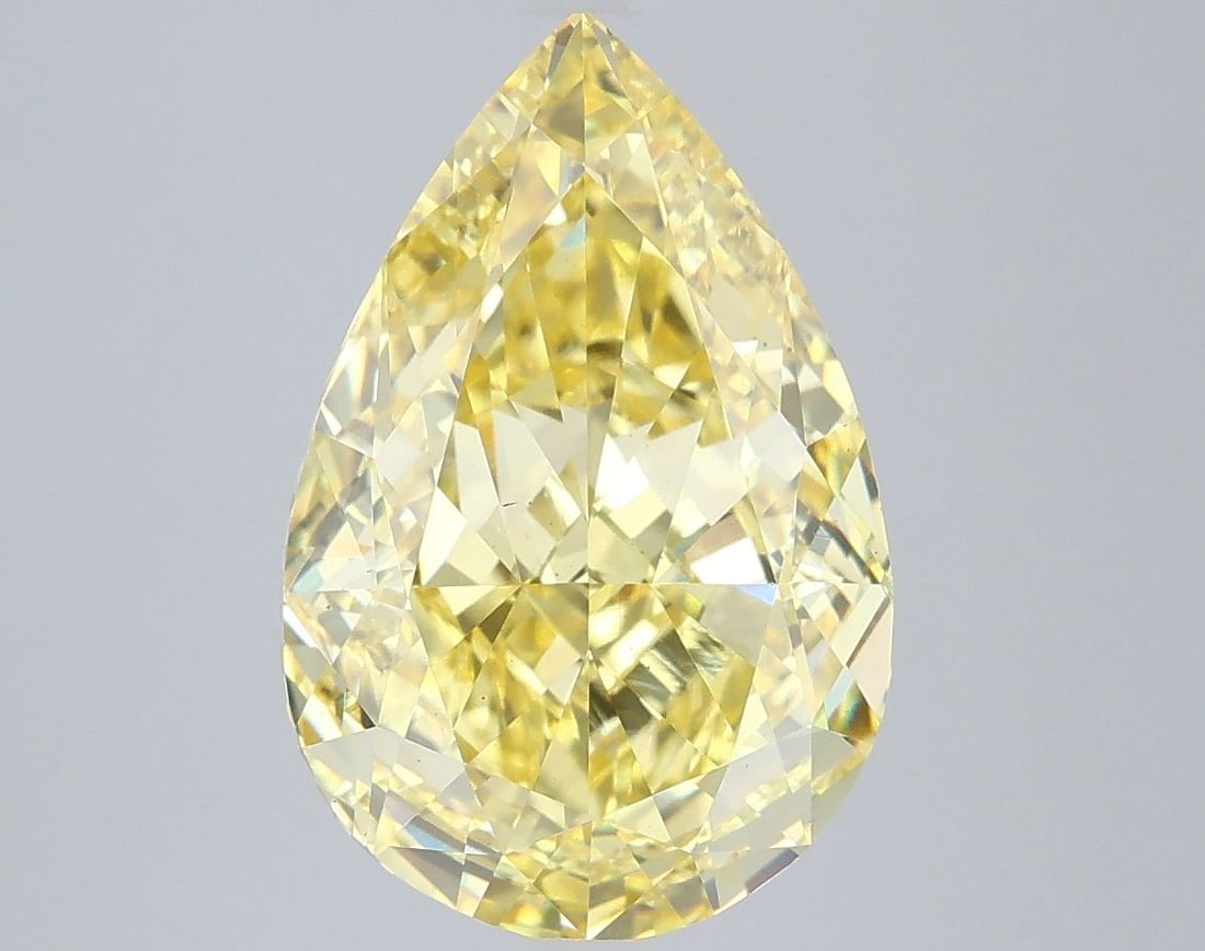 Loose Diamond - PEAR 5.0ct Fancy Vivid Yellow VS2: Loose Diamond - PEAR 5.0ct Fancy Vivid Yellow VS2 Source: This is a real non-mined Diamond that has been grown in a lab Shape: PEAR Carats: 5.0 Color: Fancy Vivid Yellow Certification: IGI Video: