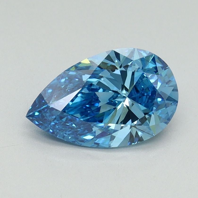 Loose Diamond - PEAR 1.0ct Fancy Vivid Blue VVS2: Loose Diamond - PEAR 1.0ct Fancy Vivid Blue VVS2 Source: This is a real non-mined Diamond that has been grown in a lab Shape: PEAR Carats: 1.0 Color: Fancy Vivid Blue Certification: IGI Video: