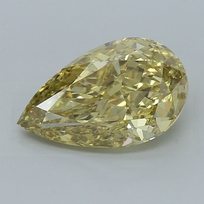 Loose Diamond - PEAR 3.99ct Fancy Vivid Yellow VS2: Loose Diamond - PEAR 3.99ct Fancy Vivid Yellow VS2 Source: This is a real non-mined Diamond that has been grown in a lab Shape: PEAR Carats: 3.99 Color: Fancy Vivid Yellow Certification: IGI Video:
