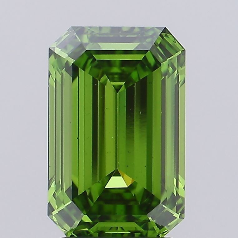 Loose Diamond - EMERALD 3.2ct Fancy Vivid Green VS1 (1 of 1)
