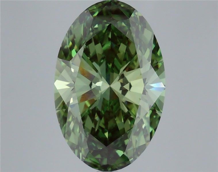 Loose Diamond - OVAL 6.54ct Fancy Vivid Green VS1: Loose Diamond - OVAL 6.54ct Fancy Vivid Green VS1 Source: This is a real non-mined Diamond that has been grown in a lab Shape: OVAL Carats: 6.54 Color: Fancy Vivid Green Certification: IGI Video: