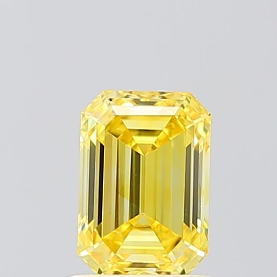 Loose Diamond - EMERALD 1.04ct Fancy Vivid Yellow VS1: Loose Diamond - EMERALD 1.04ct Fancy Vivid Yellow VS1 Source: This is a real non-mined Diamond that has been grown in a lab Shape: EMERALD Carats: 1.04 Color: Fancy Vivid Yellow Certification: IGI Vid