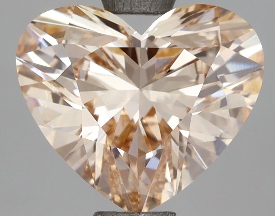 Loose Diamond - HEART 2.11ct Fancy Brownish Orange VS1: Loose Diamond - HEART 2.11ct Fancy Brownish Orange VS1 Source: This is a real non-mined Diamond that has been grown in a lab Shape: HEART Carats: 2.11 Color: Fancy Brownish Orange Certification: IGI V
