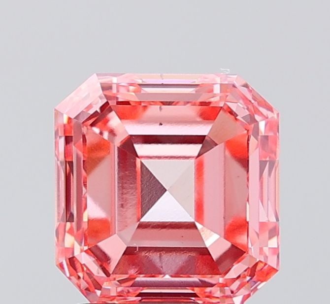 Loose Diamond - ASSCHER 2.71ct Fancy Vivid Pink VS2: Loose Diamond - ASSCHER 2.71ct Fancy Vivid Pink VS2 Source: This is a real non-mined Diamond that has been grown in a lab Shape: ASSCHER Carats: 2.71 Color: Fancy Vivid Pink Certification: IGI Video: