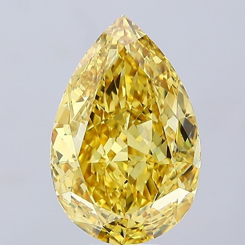 Loose Diamond - PEAR 13.02ct Fancy Intense Yellow VS1: Loose Diamond - PEAR 13.02ct Fancy Intense Yellow VS1 Source: This is a real non-mined Diamond that has been grown in a lab Shape: PEAR Carats: 13.02 Color: Fancy Intense Yellow Certification: IGI Vid