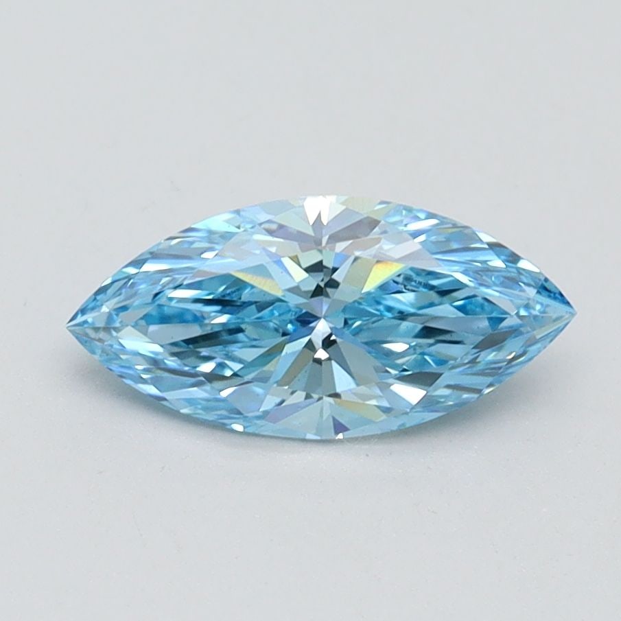 Loose Diamond - MARQUISE 0.84ct Fancy Vivid Blue VS1: Loose Diamond - MARQUISE 0.84ct Fancy Vivid Blue VS1 Source: This is a real non-mined Diamond that has been grown in a lab Shape: MARQUISE Carats: 0.84 Color: Fancy Vivid Blue Certification: IGI Video