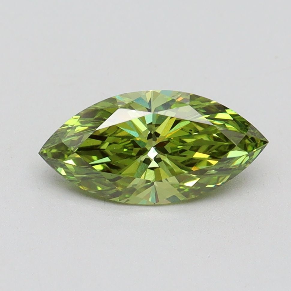Loose Diamond - MARQUISE 1.0ct Fancy Vivid Green VS1: Loose Diamond - MARQUISE 1.0ct Fancy Vivid Green VS1 Source: This is a real non-mined Diamond that has been grown in a lab Shape: MARQUISE Carats: 1.0 Color: Fancy Vivid Green Certification: IGI Video