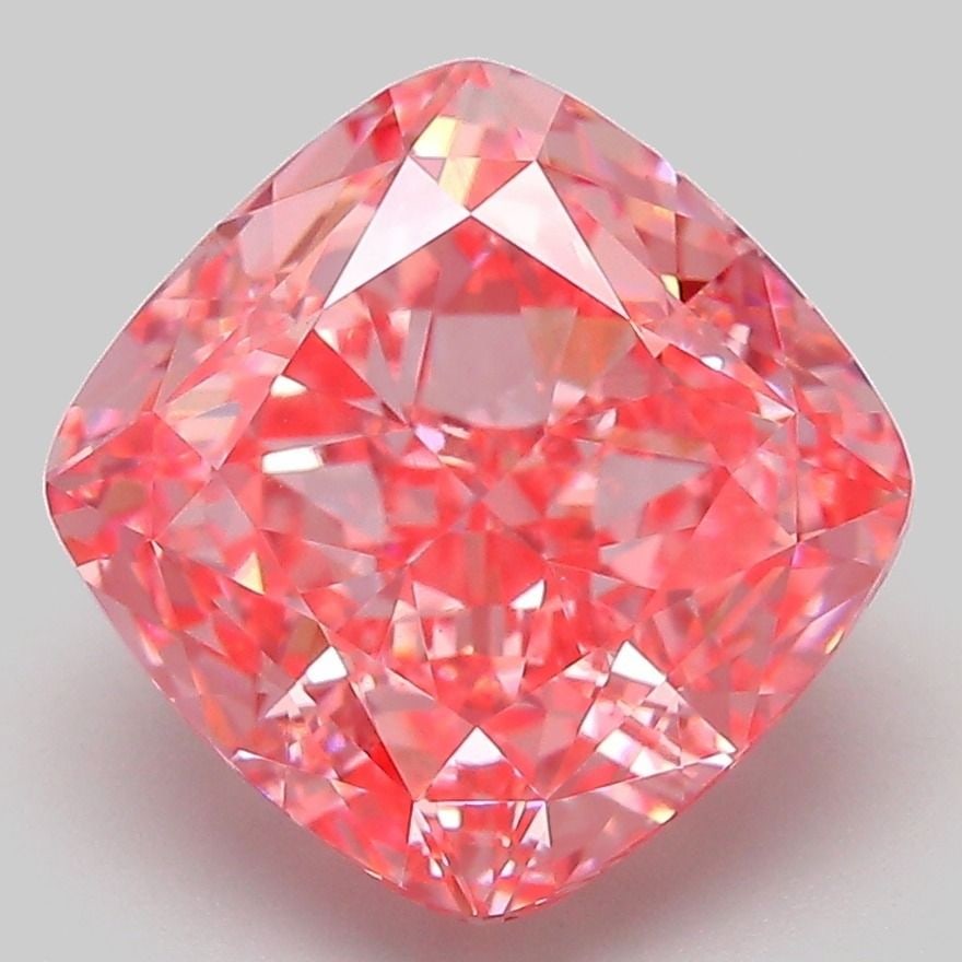 Loose Diamond - CUSHION MODIFIED 5.29ct Fancy Vivid Pink VS1: Loose Diamond - CUSHION MODIFIED 5.29ct Fancy Vivid Pink VS1 Source: This is a real non-mined Diamond that has been grown in a lab Shape: CUSHION MODIFIED Carats: 5.29 Color: Fancy Vivid Pink Certific