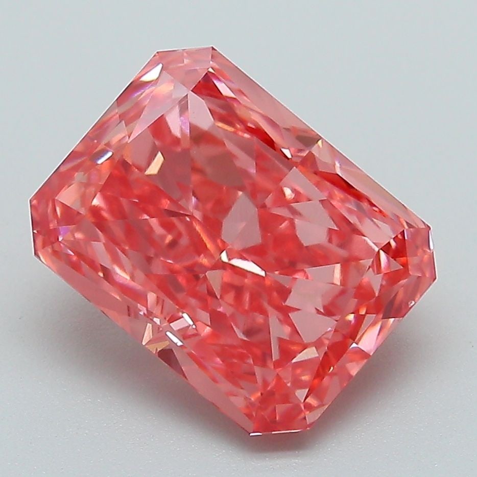 Loose Diamond - RADIANT 3.56ct Fancy Vivid Pink VS2: Loose Diamond - RADIANT 3.56ct Fancy Vivid Pink VS2 Source: This is a real non-mined Diamond that has been grown in a lab Shape: RADIANT Carats: 3.56 Color: Fancy Vivid Pink Certification: IGI Video: