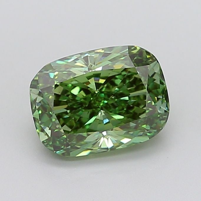 Loose Diamond - CUSHION MODIFIED 3.3ct Fancy Vivid Green VS1: Loose Diamond - CUSHION MODIFIED 3.3ct Fancy Vivid Green VS1 Source: This is a real non-mined Diamond that has been grown in a lab Shape: CUSHION MODIFIED Carats: 3.3 Color: Fancy Vivid Green Certific