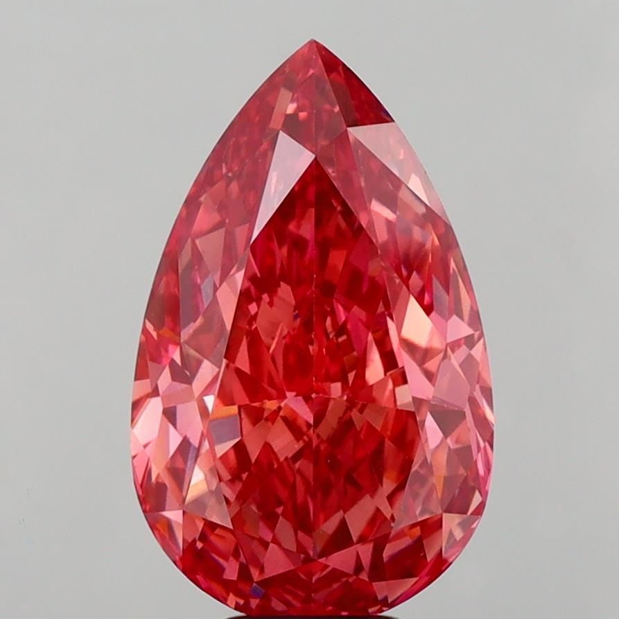 Loose Diamond - PEAR 9.09ct Fancy Vivid Pink VS1: Loose Diamond - PEAR 9.09ct Fancy Vivid Pink VS1 Source: This is a real non-mined Diamond that has been grown in a lab Shape: PEAR Carats: 9.09 Color: Fancy Vivid Pink Certification: IGI Video: