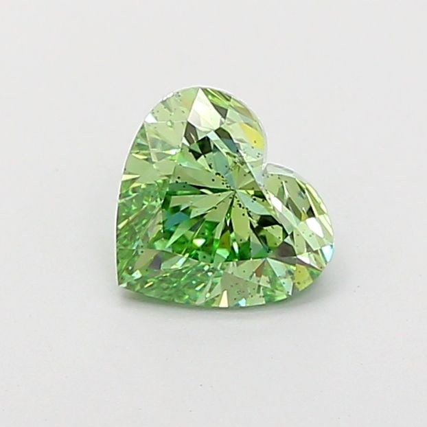 Loose Diamond - HEART 1.01ct Fancy Vivid Green SI1: Loose Diamond - HEART 1.01ct Fancy Vivid Green SI1 Source: This is a real non-mined Diamond that has been grown in a lab Shape: HEART Carats: 1.01 Color: Fancy Vivid Green Certification: IGI Video: