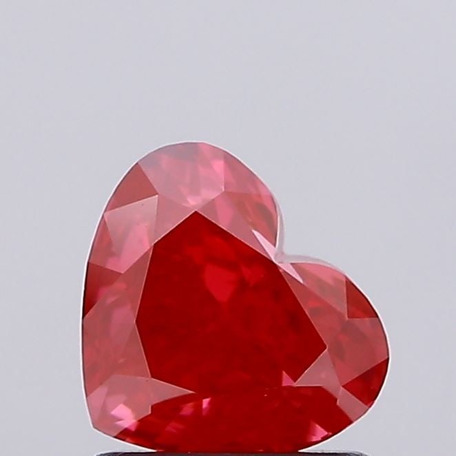 Loose Diamond - HEART 1.08ct Fancy Vivid Red VS1: Loose Diamond - HEART 1.08ct Fancy Vivid Red VS1 Source: This is a real non-mined Diamond that has been grown in a lab Shape: HEART Carats: 1.08 Color: Fancy Vivid Red Certification: NONE Video: