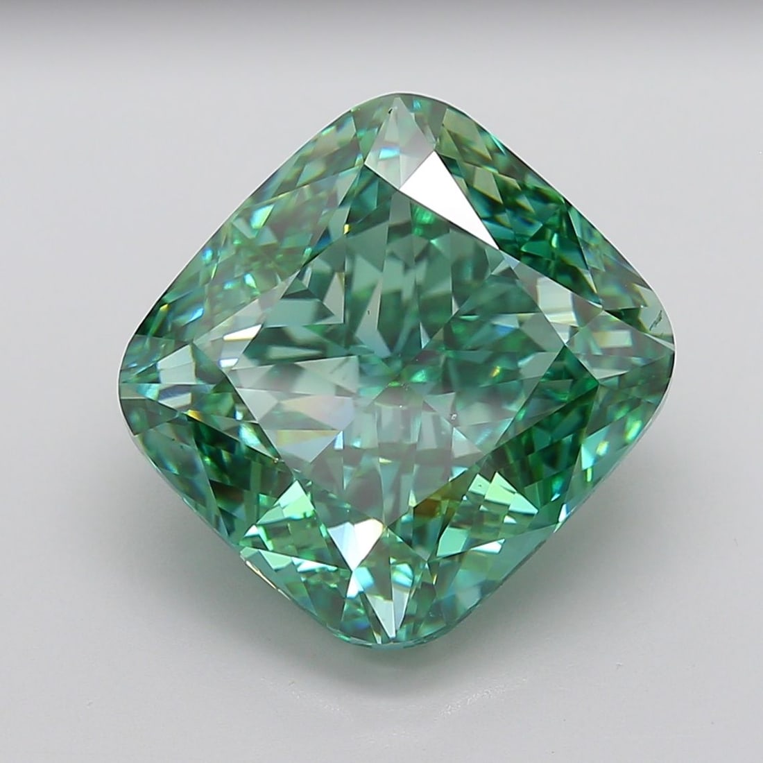Loose Diamond - CUSHION MODIFIED 21.31ct Fancy Vivid Green VS1 (1 of 1)