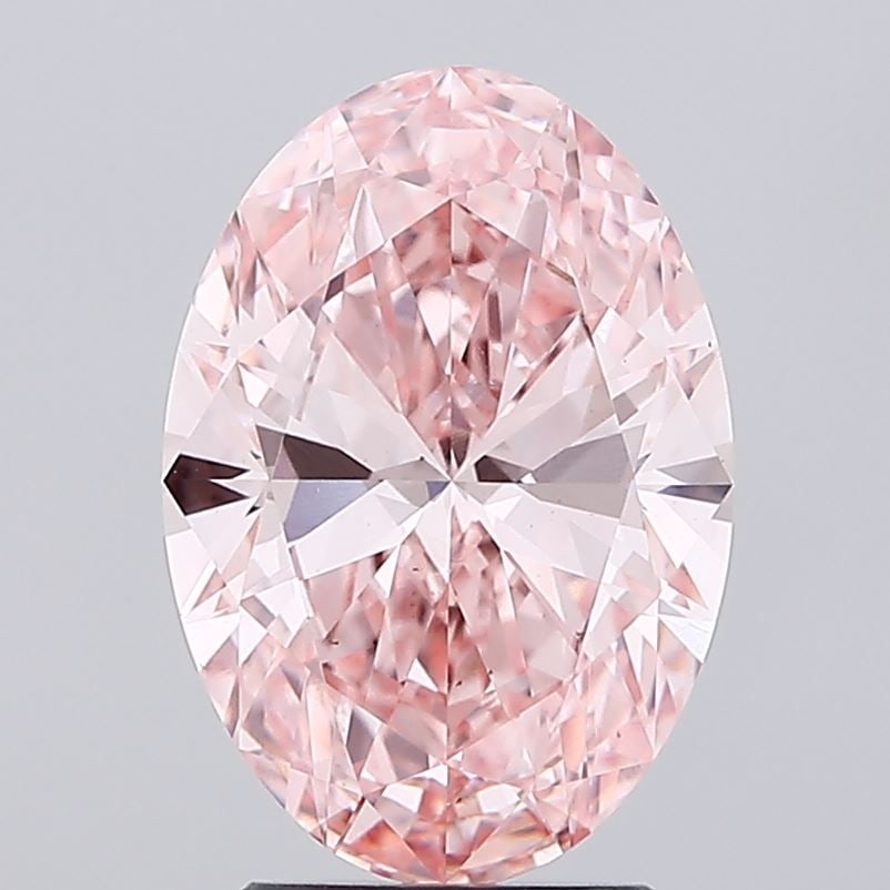 Loose Diamond - OVAL 3.04ct Fancy Vivid Pink VS2: Loose Diamond - OVAL 3.04ct Fancy Vivid Pink VS2 Source: This is a real non-mined Diamond that has been grown in a lab Shape: OVAL Carats: 3.04 Color: Fancy Vivid Pink Certification: IGI Video: