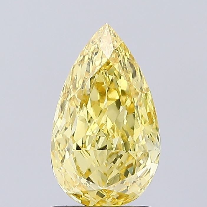 Loose Diamond - PEAR 1.34ct Fancy Vivid Yellow VS1: Loose Diamond - PEAR 1.34ct Fancy Vivid Yellow VS1 Source: This is a real non-mined Diamond that has been grown in a lab Shape: PEAR Carats: 1.34 Color: Fancy Vivid Yellow Certification: IGI Video: