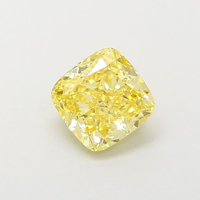 Loose Diamond - CUSHION MODIFIED 1.05ct Fancy Intense Yellow VVS2: Loose Diamond - CUSHION MODIFIED 1.05ct Fancy Intense Yellow VVS2 Source: This is a real non-mined Diamond that has been grown in a lab Shape: CUSHION MODIFIED Carats: 1.05 Color: Fancy Intense Yellow