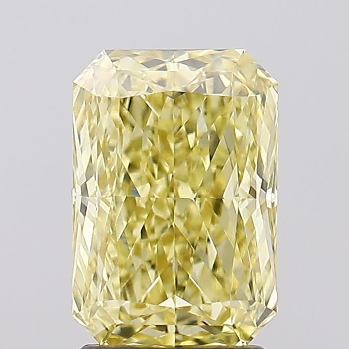 Loose Diamond - RADIANT 2.53ct Fancy Intense Yellow VVS2: Loose Diamond - RADIANT 2.53ct Fancy Intense Yellow VVS2 Source: This is a real non-mined Diamond that has been grown in a lab Shape: RADIANT Carats: 2.53 Color: Fancy Intense Yellow Certification: IG